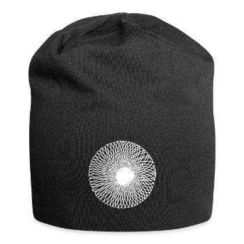 Illusion de ligne circulaire optique optique géométrique 3D - Bonnet en jersey - noir - Devant