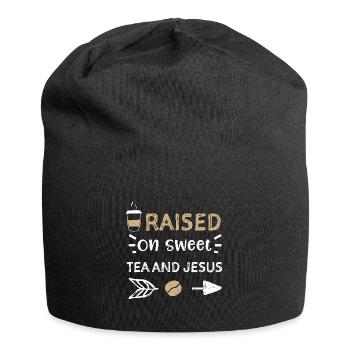 Raised On Sweet Tea And Jesus - Jersey Beanie - black - Front