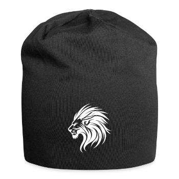 Lion maléfique avec portrait de tatouage de crinière - Bonnet en jersey - noir - Devant