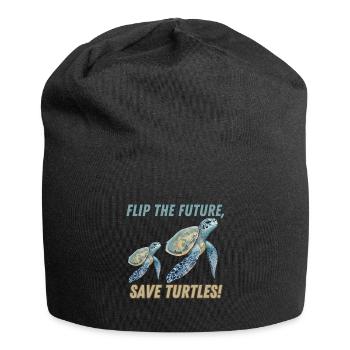 flip the future, save turtles! - Bonnet en jersey - noir - Devant