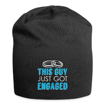 Ce gars vient de se fiancer Cadeau de fiançailles - Bonnet en jersey - noir - Devant