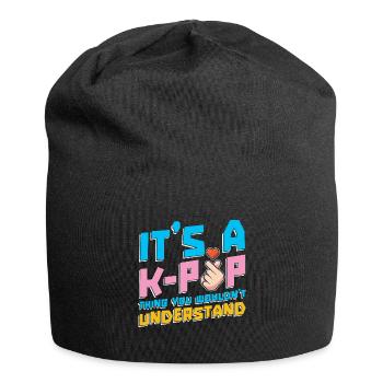 Koreanischer Pop Musiker Geschenk Lustiges K Pop - Jersey-Beanie - Schwarz - Vorne
