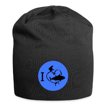 eisangeln angeln eisangler winterfischen - Jersey-Beanie - Schwarz - Vorne