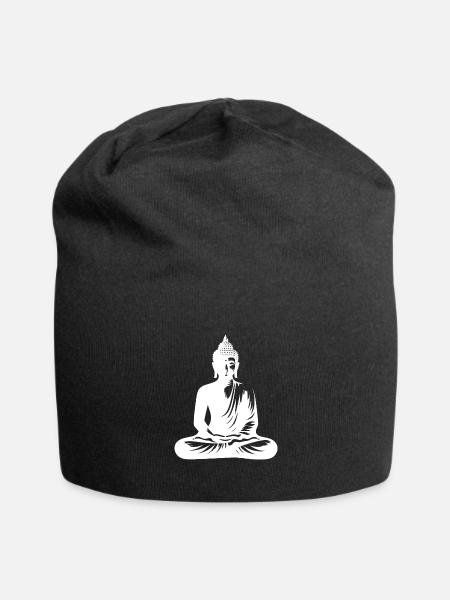 Buddha Körper Achtsamkeit Seelen Meditation - Jersey-Beanie - Schwarz