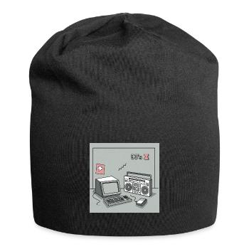 Objets cultes des années 90 : Walkman, ordinateur et Cie. - Bonnet en jersey - noir - Devant