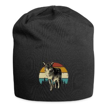 Coyote Coyote Animal Animal Sauvage - Bonnet en jersey - noir - Devant