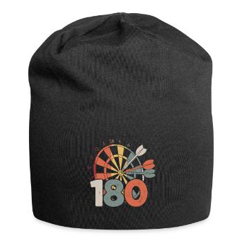 Motifs de fléchettes rétro et jeu de fléchettes vintage 180 fléchettes - Bonnet en jersey - noir - Devant
