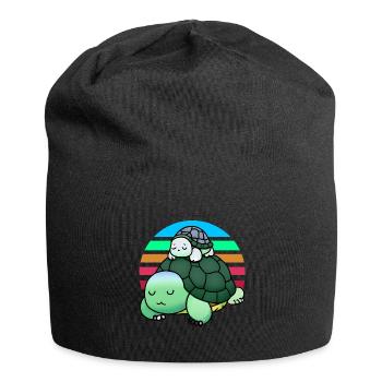 Schlafende Schildkröten weckt man nicht - Jersey-Beanie - Schwarz - Vorne