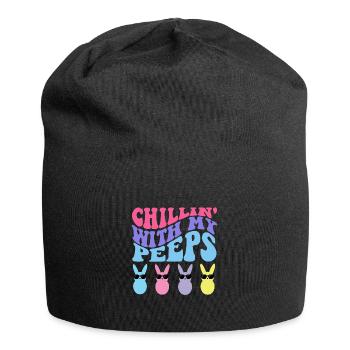 Chillin' With My Peeps - Jersey Beanie - black - Front