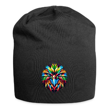 Geometric Kiwi Bird: Colorful Mosaic Art - Jersey Beanie - black - Front