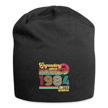 April 1984 Legendary Vintage Birthday Gift - Jersey Beanie - black - Front