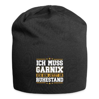 Ruhestand Rente Geschenk Rentner Spruch - Jersey-Beanie - Schwarz - Vorne