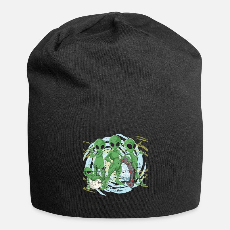 Alien - Jersey-Beanie - Schwarz