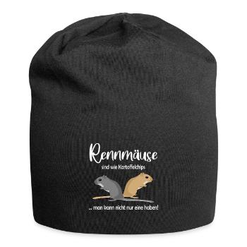 Rennmäuse sind wie Kartoffelchips - Jersey-Beanie - Schwarz - Vorne