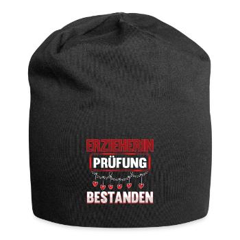 Erzieherin Prüfung bestanden Kita Kindergarten - Jersey-Beanie - Schwarz - Vorne