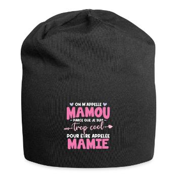 On m'appelle Mamou parce que je suis trop cool - Bonnet en jersey - noir - Devant