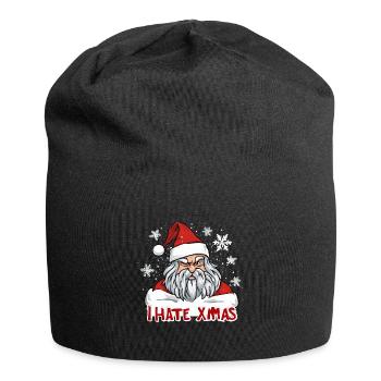 Ich hasse Weihnachten Lustig anti Weihnachten - Jersey-Beanie - Schwarz - Vorne