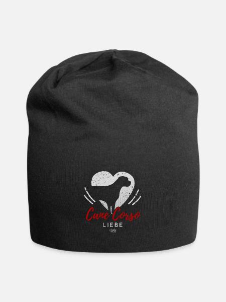 Cane Corso Liebe mit Herz - Jersey-Beanie - Schwarz
