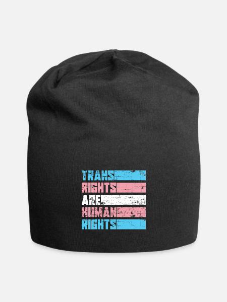 Trans Menschenrechte LGBT Transgender - Jersey-Beanie - Schwarz