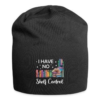 I have no shelf control book lovers read books - Jersey Beanie - black - Front