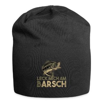 Leck mich am Barsch Angler - Jersey-Beanie - Schwarz - Vorne