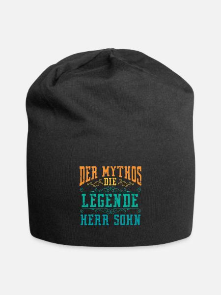 Der Mythos die Legende Herr Sohn Jugendweihe - Jersey-Beanie - Schwarz