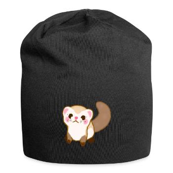 Frettchen - Jersey-Beanie - Schwarz - Vorne