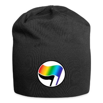 Logo LGBT Antifa - Bonnet en jersey - noir - Devant
