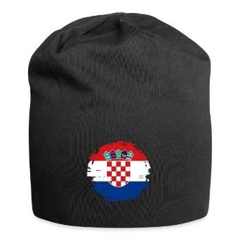 Kroatien Flagge Adria Zagreb Kroatische Fahne - Jersey-Beanie - Schwarz - Vorne