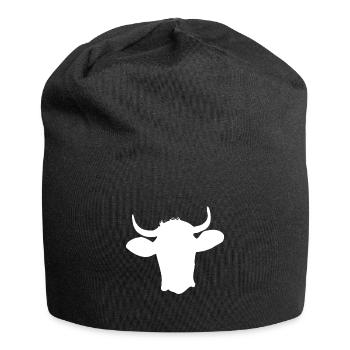 cow head - Jersey Beanie - black - Front