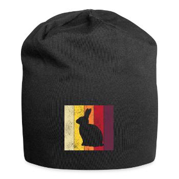 Rabbit Retro Rabbit Easter Gift - Jersey Beanie - black - Front