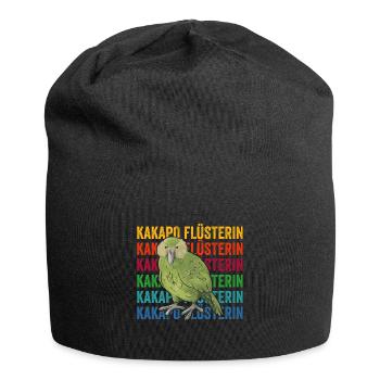 Kakapo Flüsterin Retro Papagei - Jersey-Beanie - Schwarz - Vorne