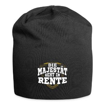 Rentner die Majestät Rente Renteneintritt - Jersey-Beanie - Schwarz - Vorne
