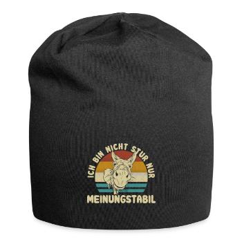 Ich bin nicht stur - nur meinungsstabil Esel - Jersey-Beanie - Schwarz - Vorne