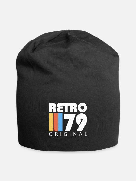 1979 Geburtstag geboren im Jahr 1979 Retro Vintage - Jersey-Beanie - Schwarz