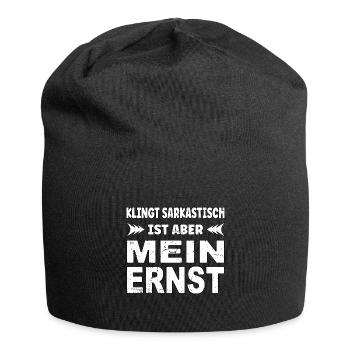 Sounds sarcastic, but I'm serious - Jersey Beanie - black - Front