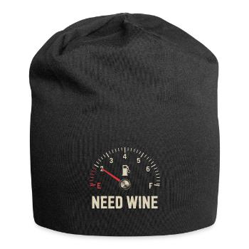 Réservoir vide – besoin de vin maintenant ! - Bonnet en jersey - noir - Devant