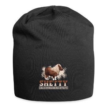 Shetty Spruch Shetland Pony reiten - Jersey-Beanie - Schwarz - Vorne
