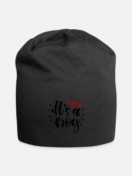 c’est un garçon est un garçon enceinte - Bonnet en jersey - noir