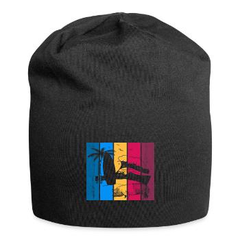 Pig Surfboard Surfboard Surfer Beach - Jersey Beanie - black - Front