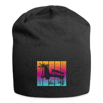 Pig Surfboard Surfboard Surfer Beach - Jersey Beanie - black - Front