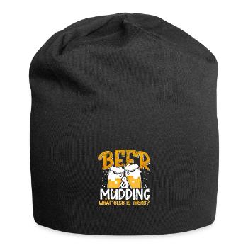 Mudder Gift Beer and Mudding What Else is there - Jersey Beanie - black - Front