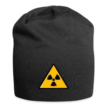 Radiation Warning Signs Radioactive Atom Sign - Jersey Beanie - black - Front