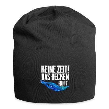 Keine Zeit das Becken ruft Schwimmen Schwimmer - Jersey-Beanie - Schwarz - Vorne