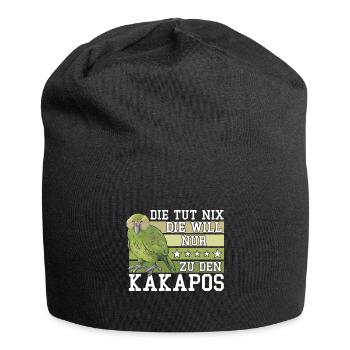 Die will nur zu den Kakapos Papagei - Jersey-Beanie - Schwarz - Vorne