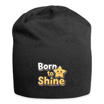 Born to Shine – Strahlender Stern - Jersey Beanie - black - Front