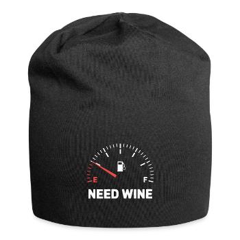 Réservoir vide – besoin de vin maintenant ! - Bonnet en jersey - noir - Devant