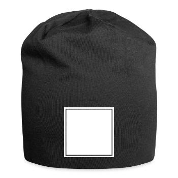 Square White Self-Design - Jersey Beanie - black - Front