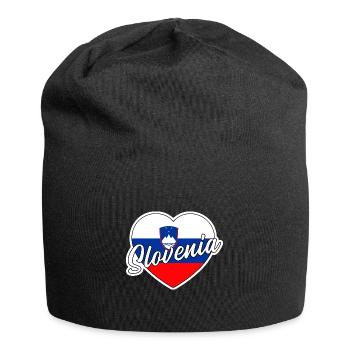 Slowenien - Jersey-Beanie - Schwarz - Vorne