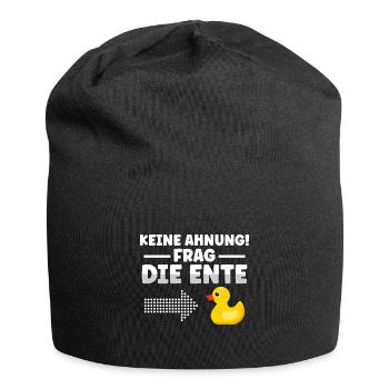 Frag die Badeente Gummiente - Jersey-Beanie - Schwarz - Vorne